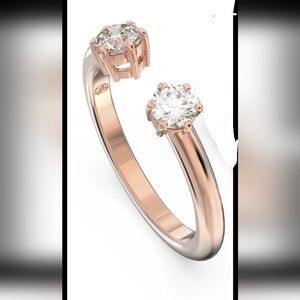 GENUINE AUTHENTIC SWAROVSKI CASIOPIA Ring 🌹 GOLD SIZE 6.5-7 BIRTHDAY GIFT